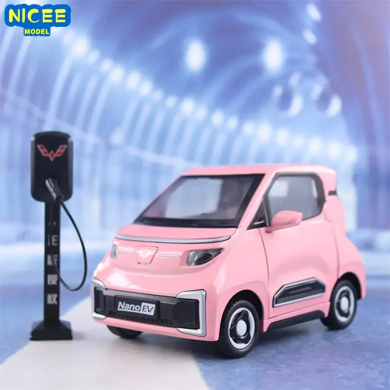 

1:18 WULING NanoEV High Simulation Diecast Metal Alloy Model car Sound Light Pull Back Collection Kids Toy Gifts F144