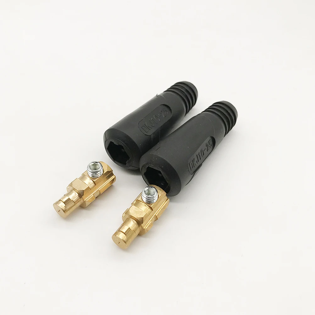 

2pcs 10-25 Cable Connector Connect Terminal Soldering Plug For Welding Equipment Insulated Joint Electrical Terminal