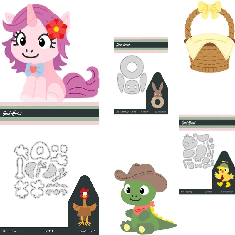 Circular Animals - Chicken Metal Die Cutting 2026 New DIY Die Molds Scrap Booking Paper Making Cuts Crafts Big Die Handmade