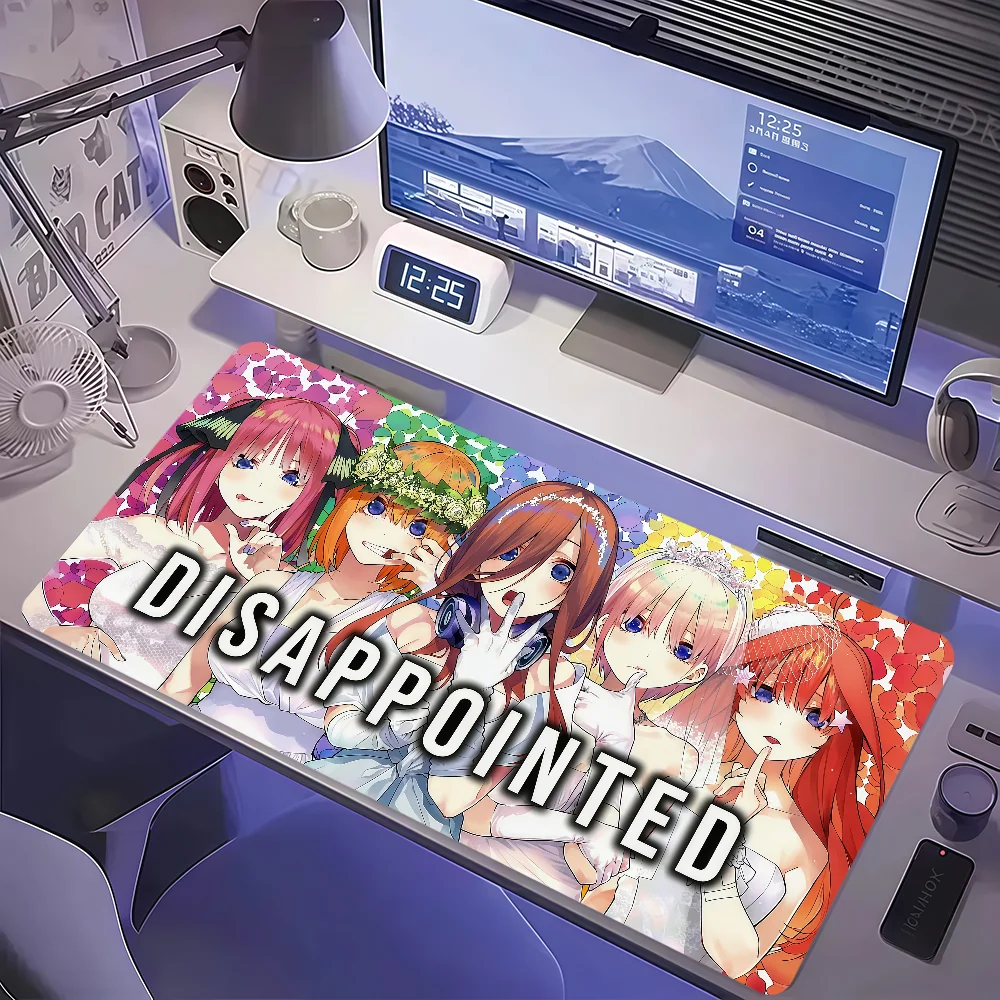The Quintessential Quintuplets Mouse Pad Large Non-slip Lockedge Desktop Computer Desk Mat Keyboard Pad Office Gamer Student