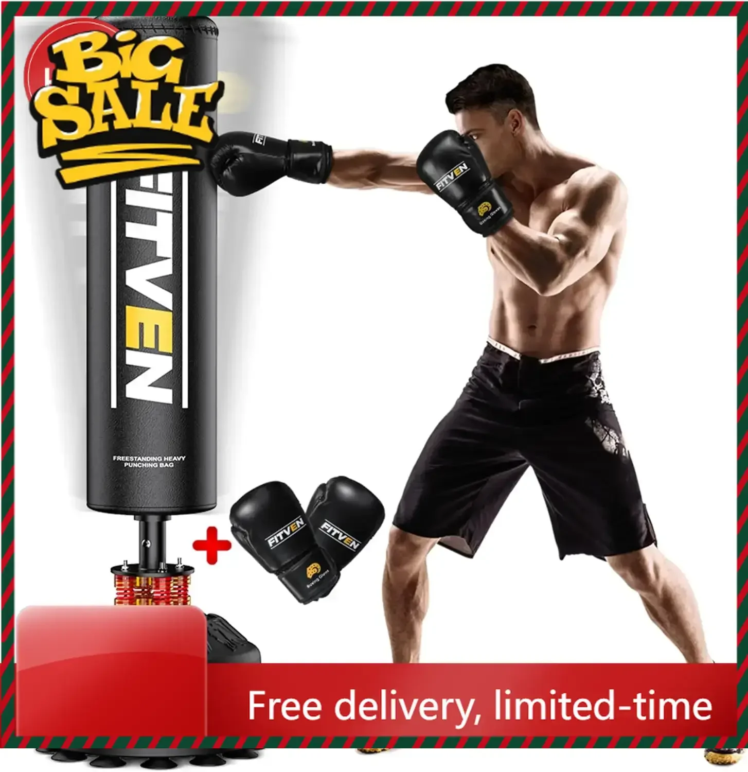 

Ограниченное по времени предложение: Напольный боксерский мешок с перчатками, тяжелый боксерский мешок с основанием на присосках для взрослых и детей - для мужчин, для кикбоксинга