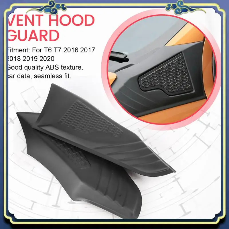 

AU16-2Pcs Car Side Vent Hood Guard Decoration Trim For Ford Ranger T6 T7 2016 2017 2018 2019 2020