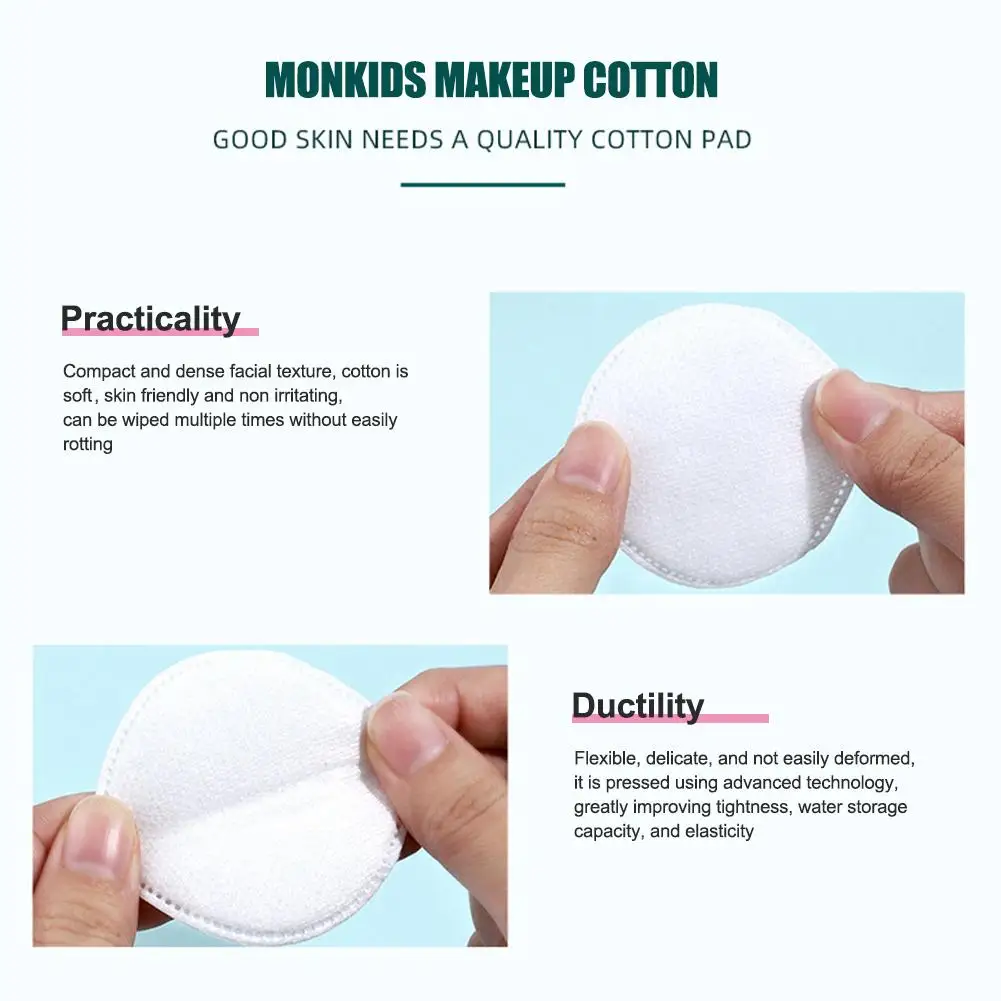 100Pcs/pack Facial Make Up Cosmetic Cotton Pads Round Soft Makeup Nail Polish Remover Cleansing Pads Daily Removal Tool