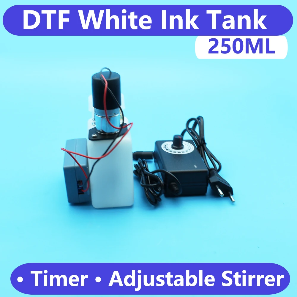 DTG DTF White Ink Box With Mixer Stirrer Timer Adjustable Voltage Power Supply DTF Ink Tank For Epson L1800 L805 L18050 L8050