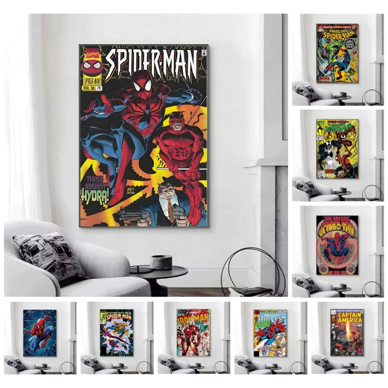 5D DIY Diamond Painting Avengers Watercolor No Frame Diamond Art Wall Decor Handmade Gift for Fans
