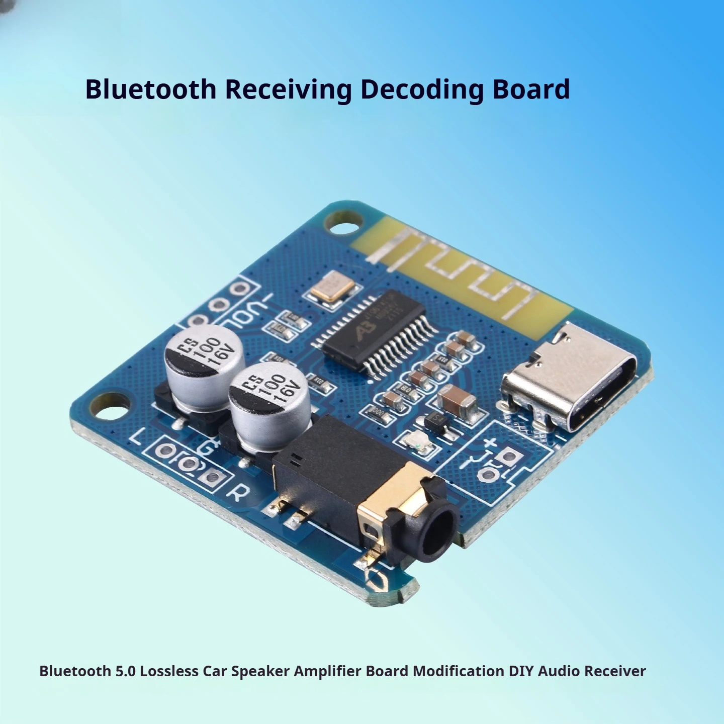 DIY Bluetooth 5.0 Audio Receiver Module MP3 Bluetooth Decoding Board Car Speaker Audio Amplifier Board