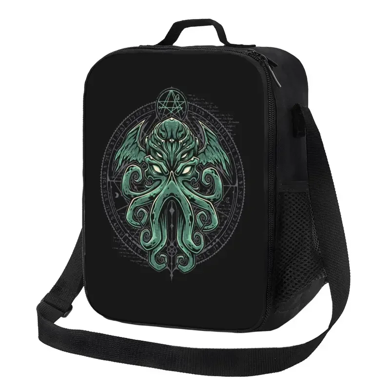 

Great Cthulhu Thermal Insulated Lunch Bags Horror Movie Lovecraft Resuable Lunch Tote for Work School Travel Storage Bento Food