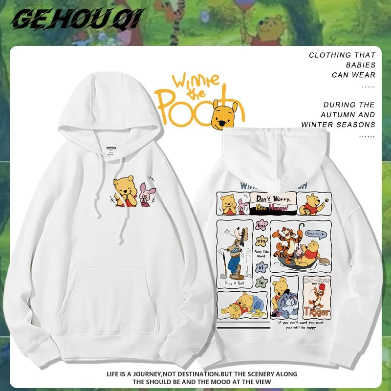 

Winnie Co-branded Clothing Suit Women Loose Animation Disney Hoodie Design Sense Of Niche Children's Coat