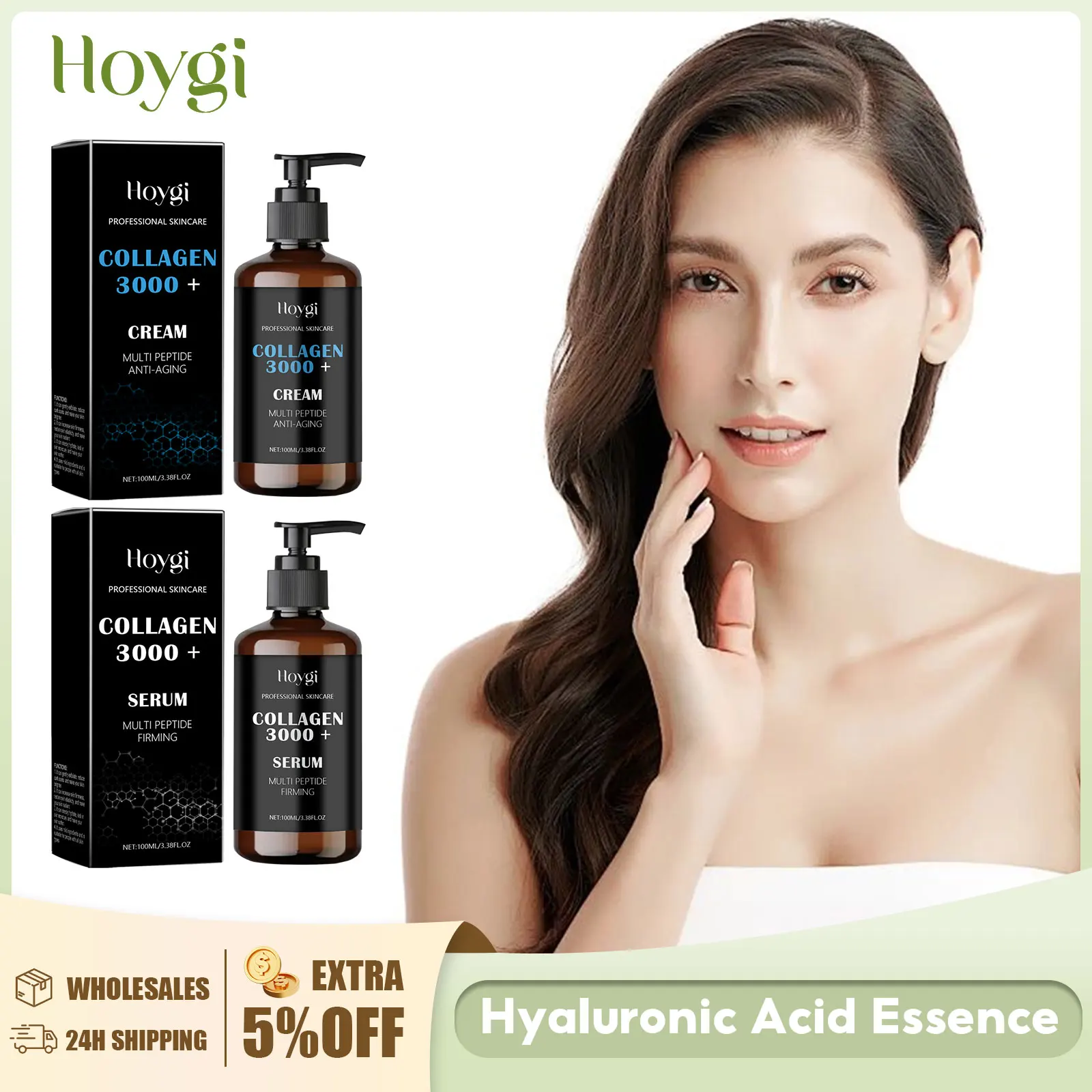 

Hyaluronic Essence Firming Lifting Facial Serum Increase Skin Elasticity Rejuvenation Tightening Face Cream Nourishing Skin Care