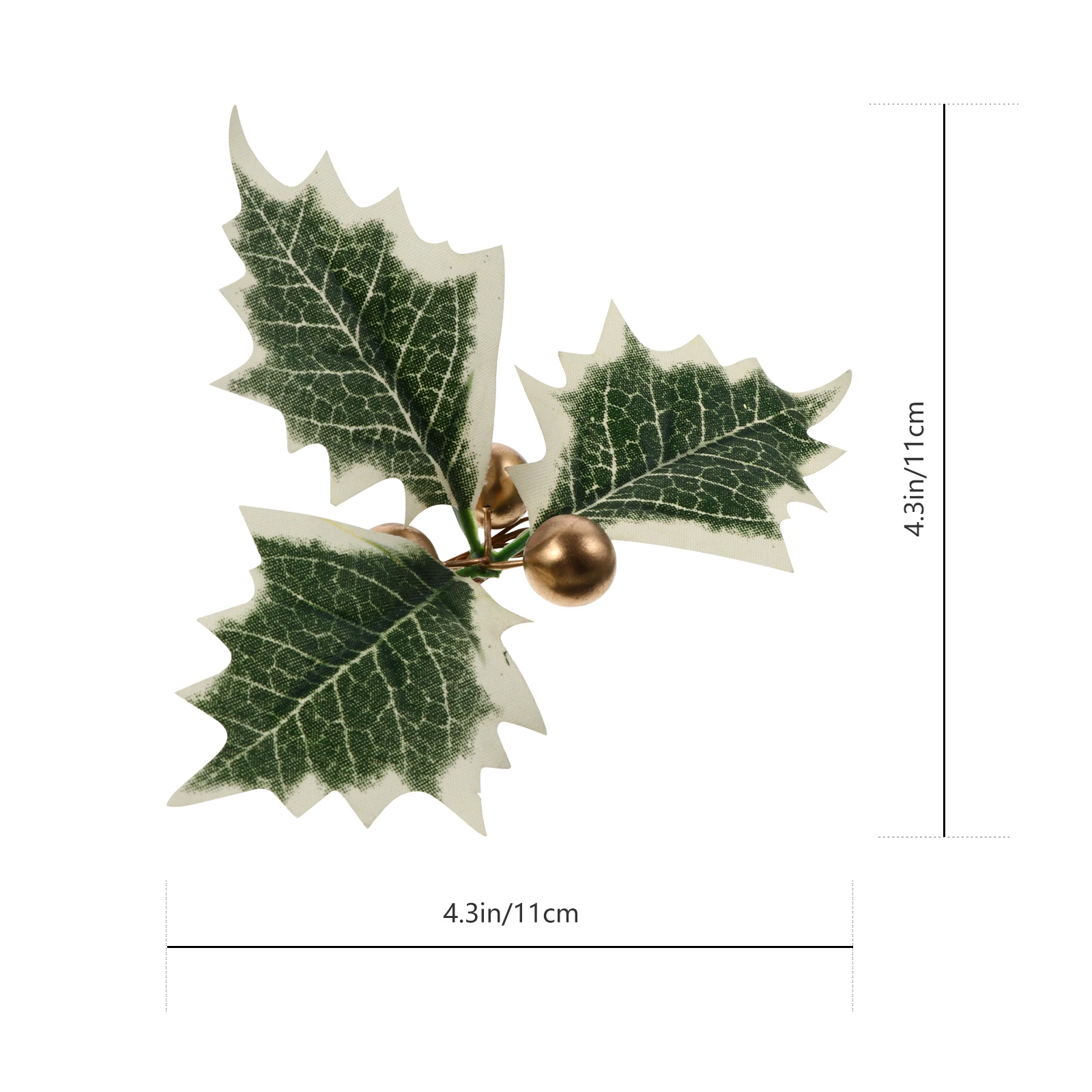 

20pcs Golden Fruit Green Leaves Simulation Plant Artificial Christmas Decoration High Quality No Odor Fade