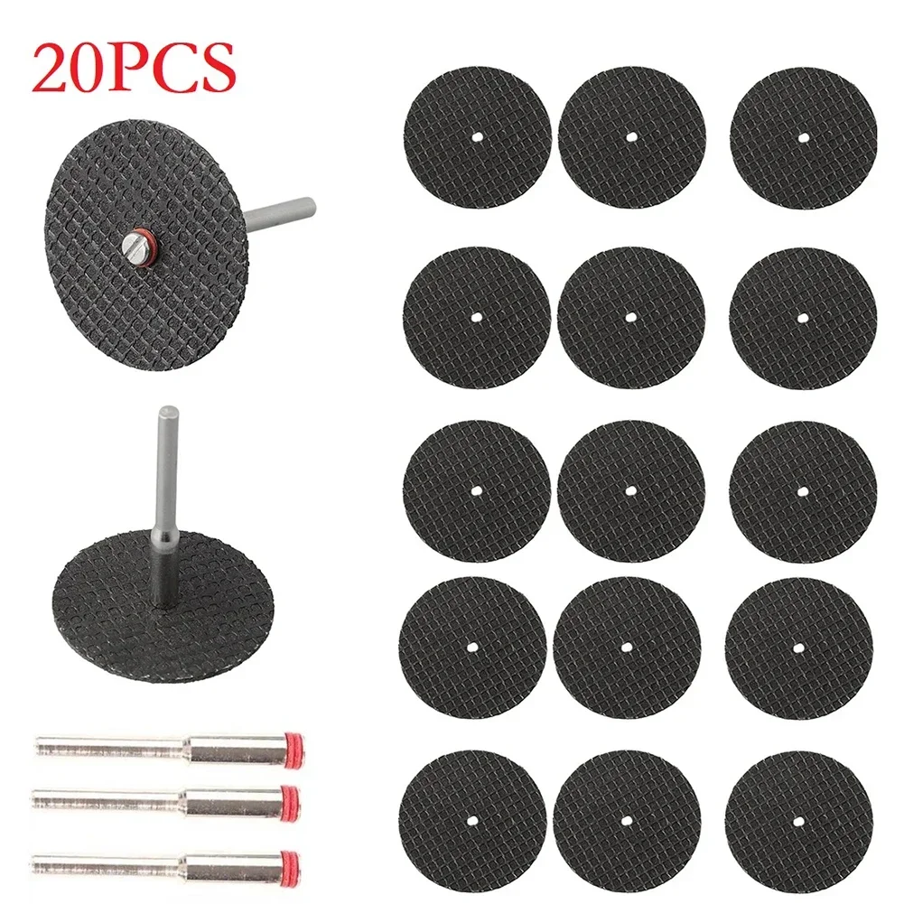 

20PC 32mm Grinding Wheel Cutting Disc Circular Resin 3mm Shaft For Angle Grinder For Accesories Metal Cutting Rotary Tool