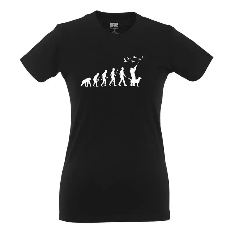 Hunting Evolution Fun Funny Sayings Girlie Shirt