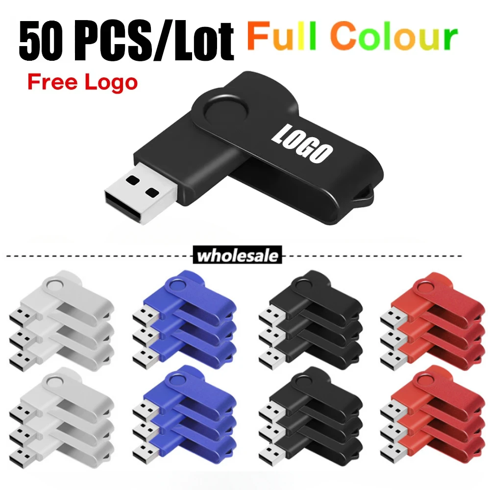 50 stks/partij gratis Logo Real Capaciteit USB Flash Drive Usb 2.0 4GB 8GB 16GB 32GB 64GB Fotografie Gift Pendrive фrodo Memory stick