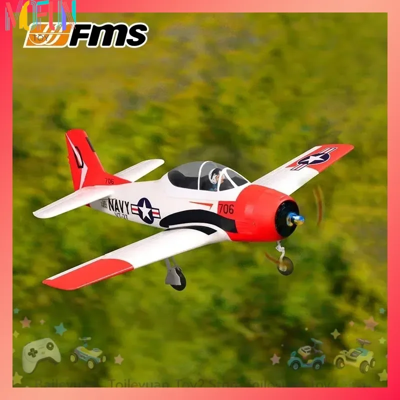 New FMS T28 Trojan 800Mm Rc Fixed Wing Wwii Simulation Navy Vt 27 Remote Control Plane For Beginner Adult Outdoor Flying Hobby