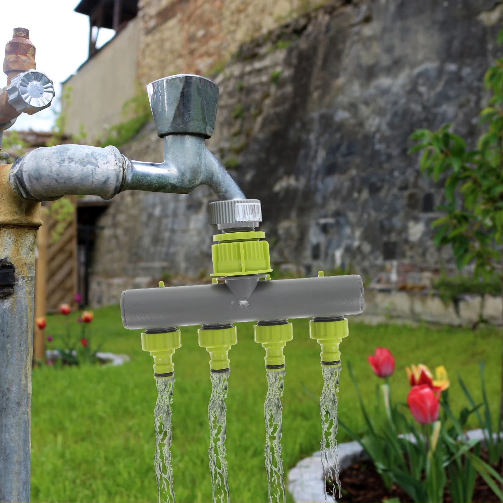 

Garden Water Divider Hose Coupler Connector Y Splitter Adapter Fittings for Spigot Spliter Multi Connectors
