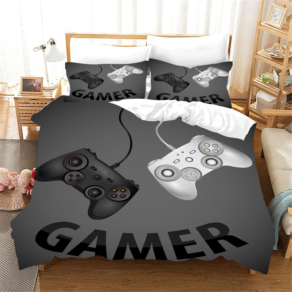 

Customized, Game - Theme Three - Piece Extra - Large Bedding Duvet Cover Set