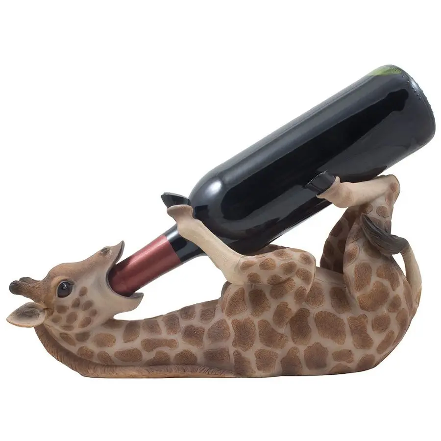 

Giraffe Wine Bottle Holder Statue in African Jungle Safari Sculptures and Figurines Decor amp Wildlife Animal Wine Racks and Sta
