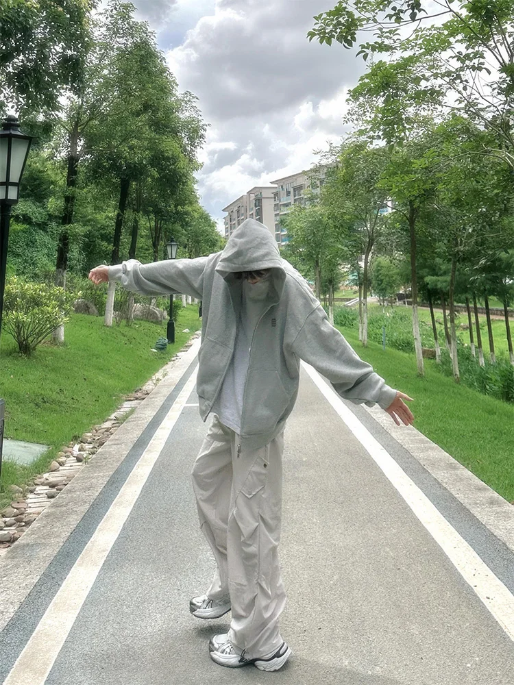 

Cleanfit Casual Sportswear Set for Boys American Sle Sun-Kissed Fre Look Autumn Long Sve Jaet And Pants Two-Piece Suit