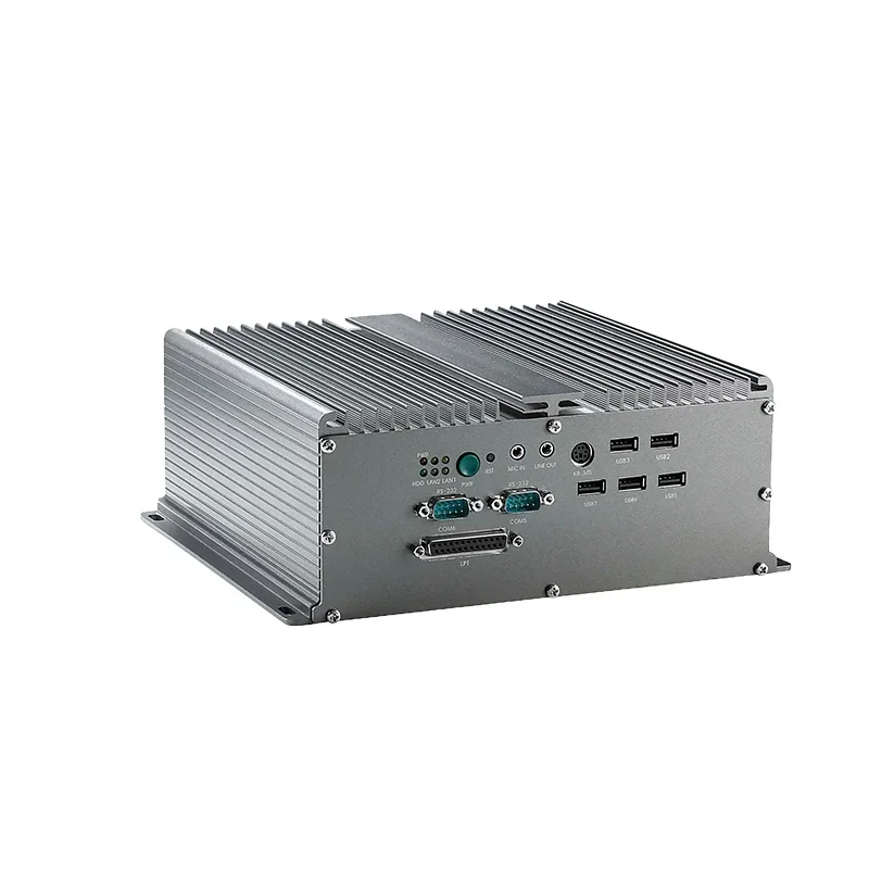 Fanless Industrial Mini PC - Celeron 1007U/1037U, 2LAN/6COM/6USB, PCI Slot, Win XP