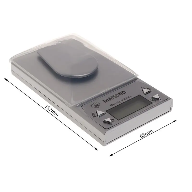 Multifunctional Digital Jewelry Scale 20g 0.001g Micro Scale Portable Pocket Scale for Platinum Gold Silver Herbs