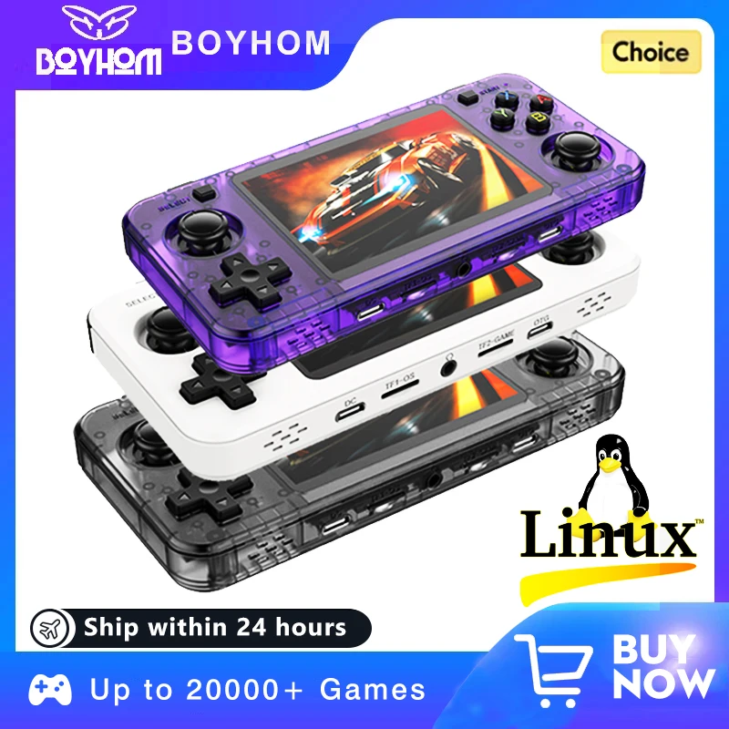 Open Source R36S R36H Video Game Console Linux Systeem 3.5Inch IPS Scherm Oranje Draagbare Pocket Video Player 64G R36S MAX