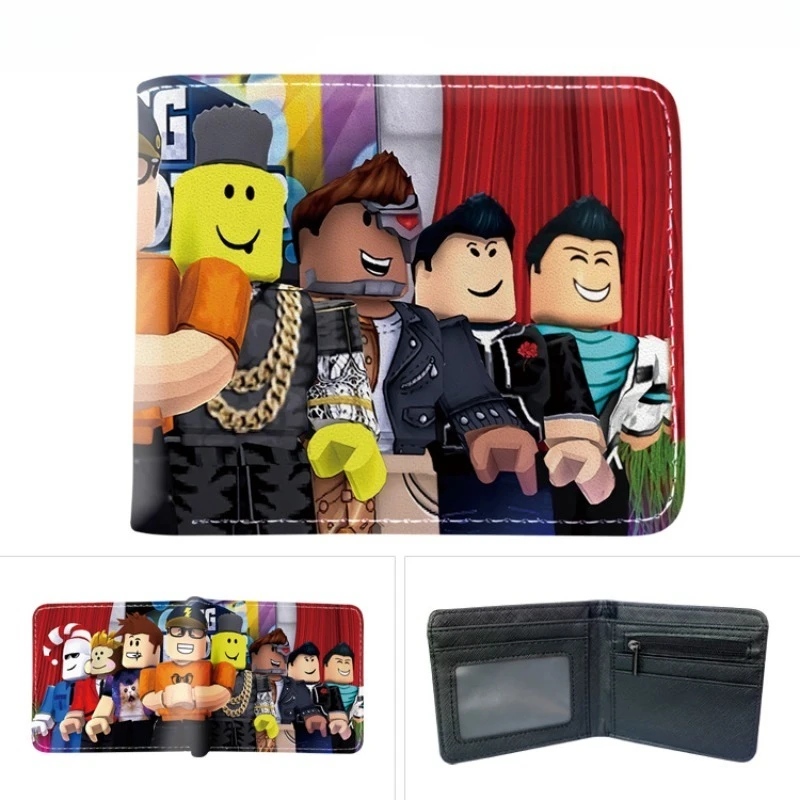 

Roblox Game Peripheral Cartoon Print Wallet Short Folded Coin Purse Student Fashion Anime Storage Bag Birthday Gift