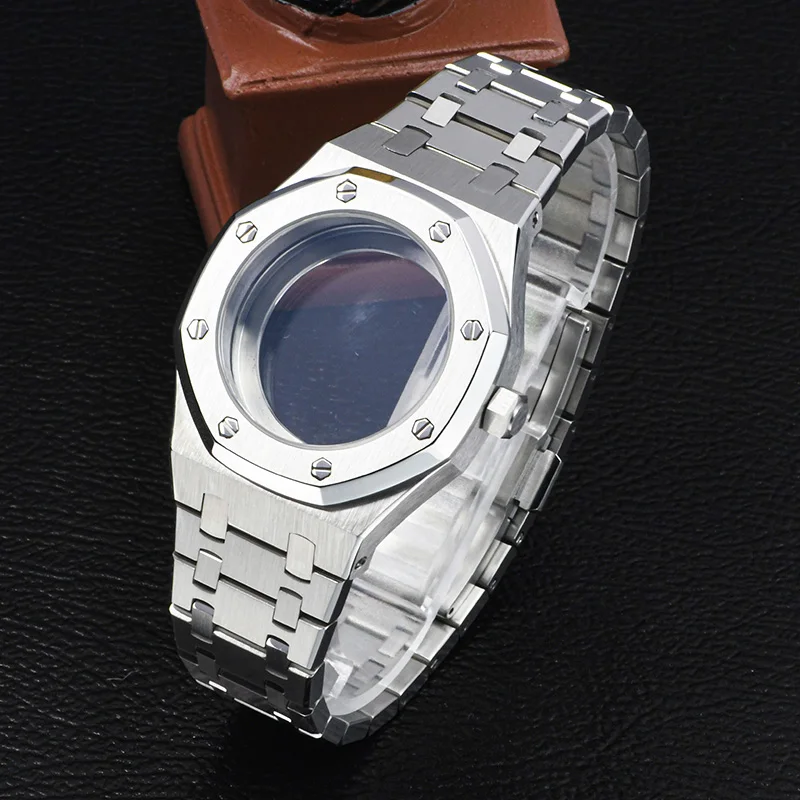 

Корпус часов 3 O'clock из стали 316L, водонепроницаемый корпус с ремешком, сапфировое стекло и крышка, циферблат 28,5 мм, подходит для автоматических механизмов NH35A/36A, модификация.