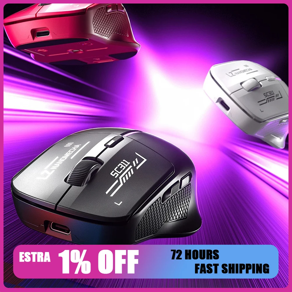 AULA Witch Mirror SC311 E-sports Mouse Three Mode Connection Customized 10000DPI Sensor Wireless Mouse 1000HZ Rate Of Return