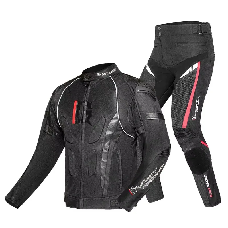 

2025 New Style Hot Weather Motorcycle Riding Jacket CE Armor Ventilated Road Race Suit