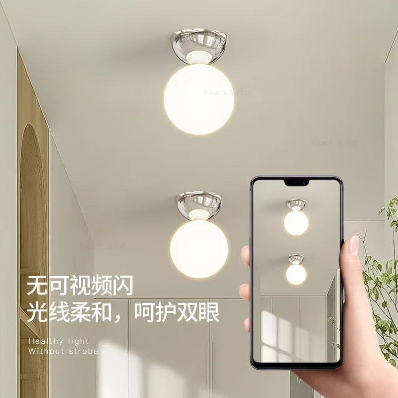 Bauhaus Dome Ceiling Lamp Corridor Medieval Cloakroom Ceiling Light Simple Cream Series Home Decoration Balcony Entrance Lamp