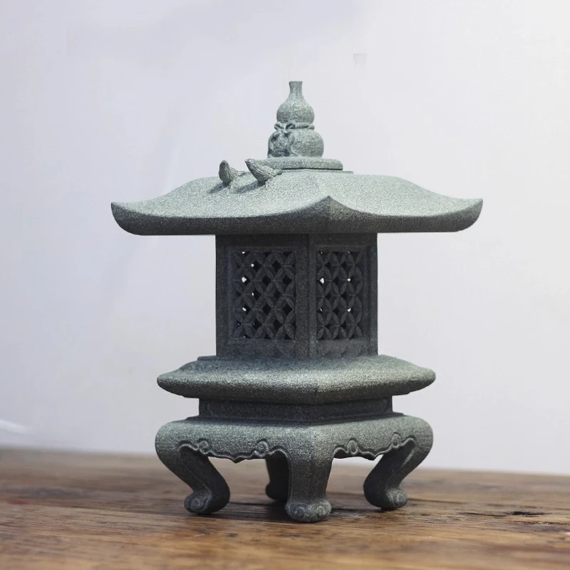 

Blue stone lanterns handmade boutique stone carving palace lanterns home decoration ornaments