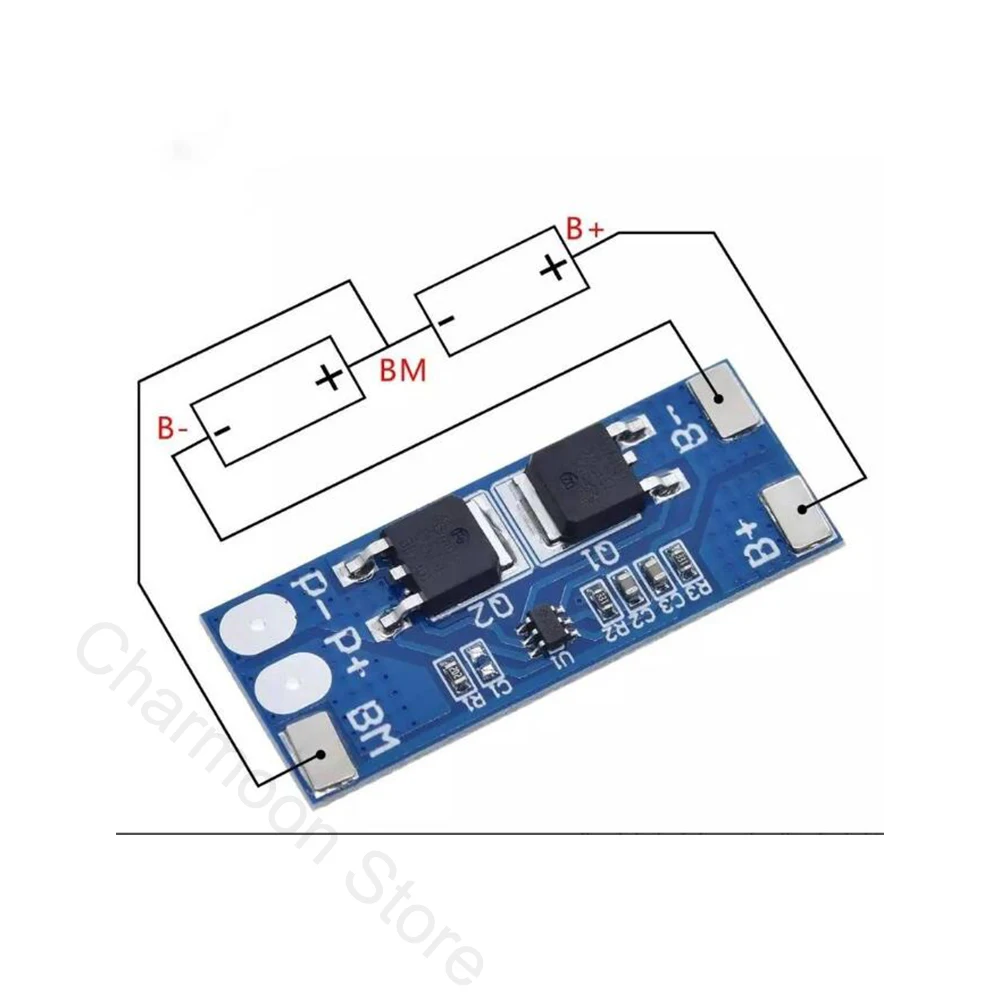 2s 8a Li-ion 7.4v 8.4v 18650 Bms Pcm 15a prąd szczytowy tablica zabezpieczająca baterię Bms Pcm dla Li-ion bateria Lipo Pack Max 15a