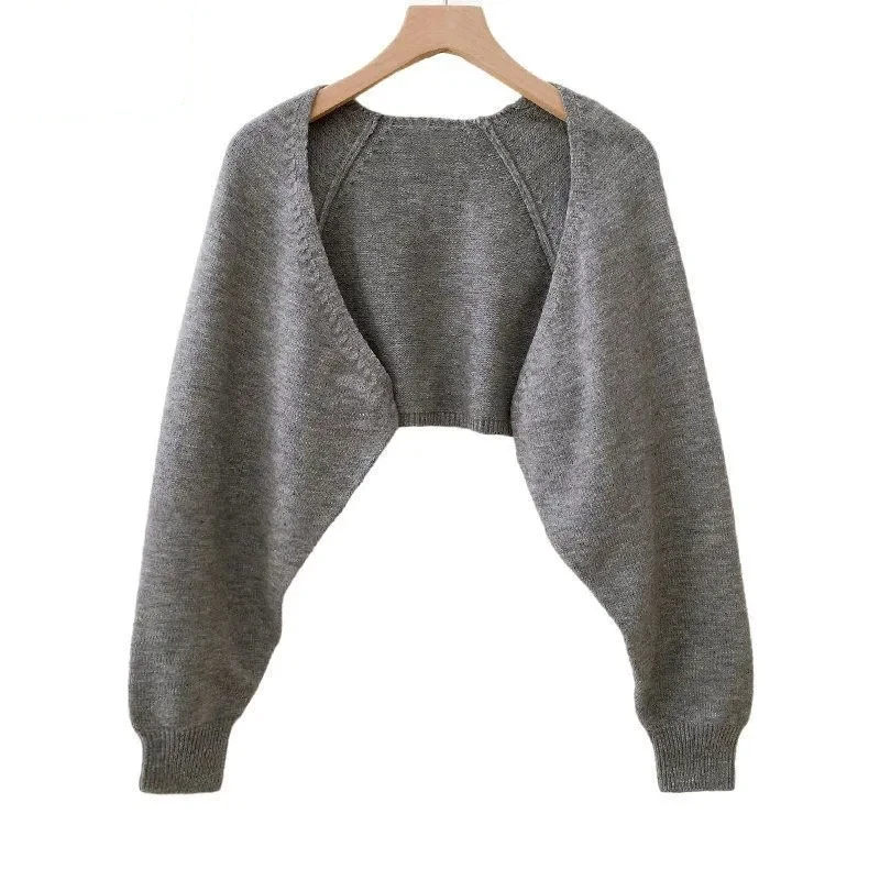 Women Spring Autumn Short Knit Shrug Bolero Loose Casual Shoulder Wrap