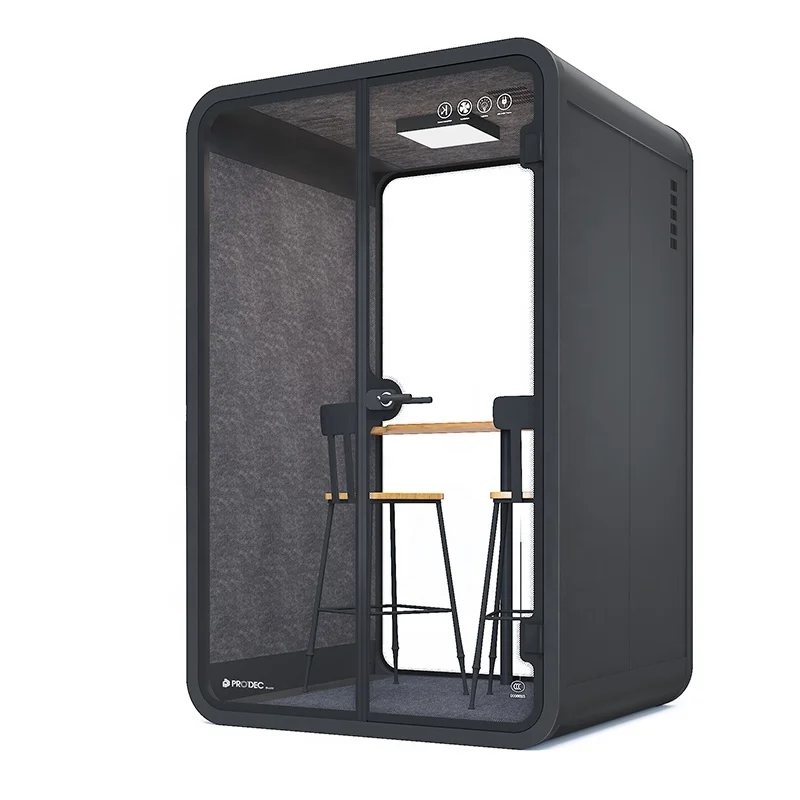 Hollow Design Office Pod Booth Movable Office Booth for Work Privacy Pod with Two Seaters OEM