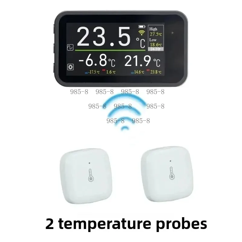 Vehicle Wireless Electronic  Luminous Backlight Digital Temperature Meter, Auto Interior Outdoor Temperature