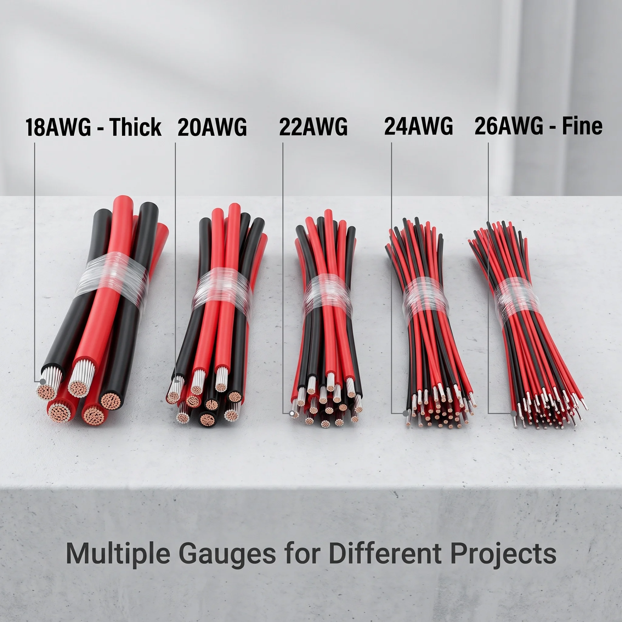 100Pcs Double End Tin Plated Jumper Wire 1007 Breadboard PCB Solder Cable 18/20/22/24/26AWG 10 15 20CM Electrical Stranded Wire