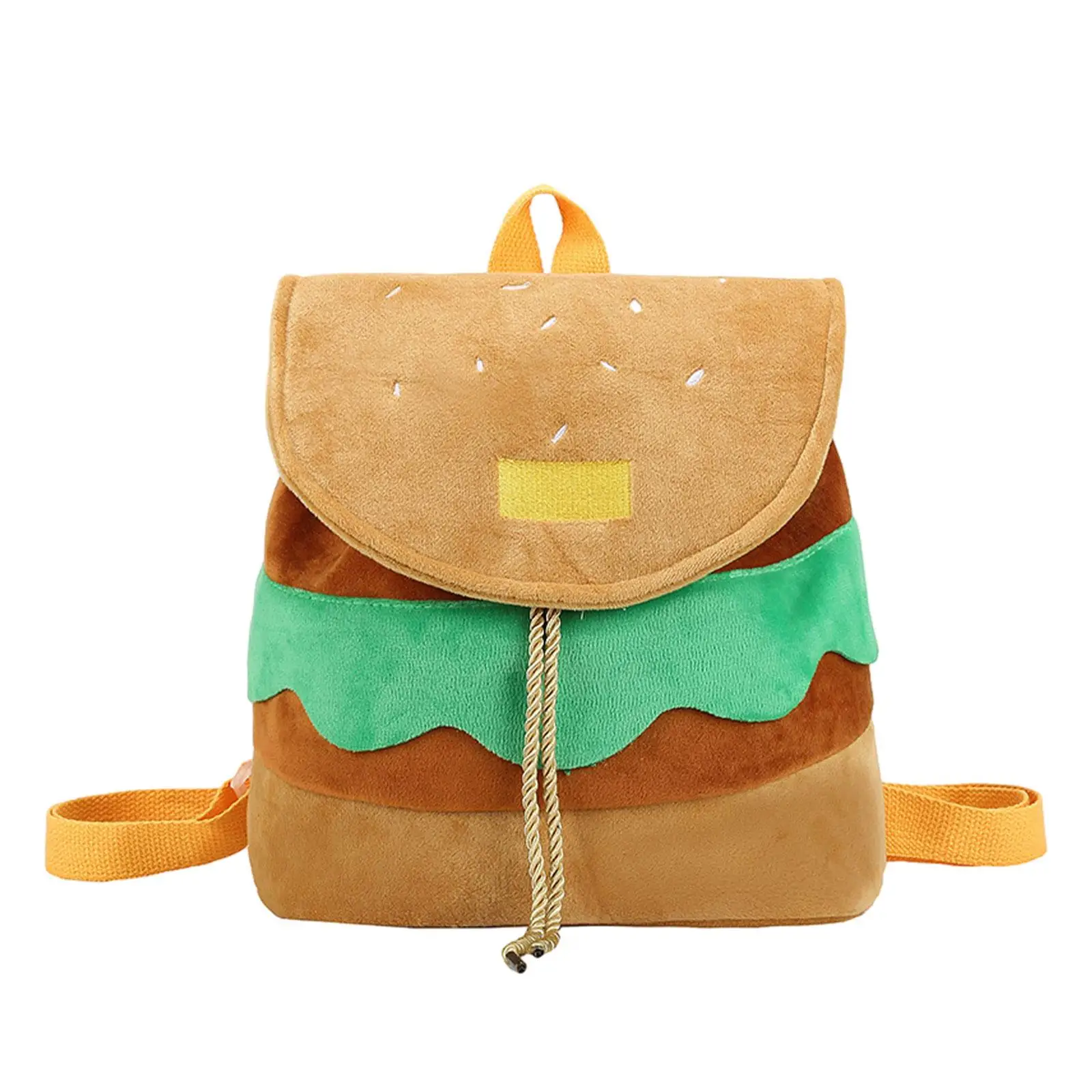 Hamburger Backpack Campus Cartoon Burger Backpack for Girls Boys Women Gift