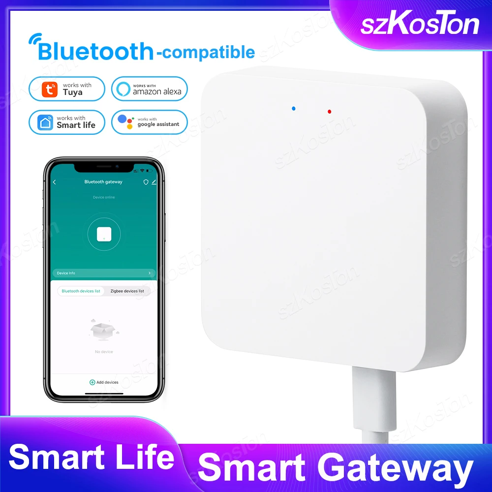 Tuya Smart Wireless Gateway Bluetooth-compatible Smart Life App Remote Control Smart Home Sub-devices Bridge For Alexa Google