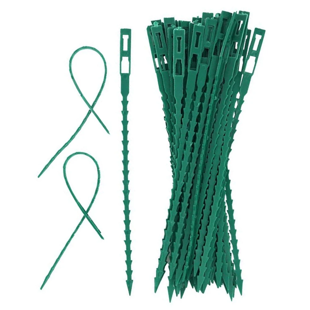 50 Pcs Adjustable Garden Plant Twist Ties - Flexible Plastic Twist Ties, Muti-Use for Garden Secure Vine, 9 Inch