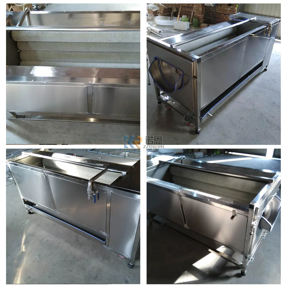 Automatische Rettich Kartoffel Ingwer Gemüse Obst Schälen und Waschmaschine Hohe Kapazität Obst Roller Washer Reiniger