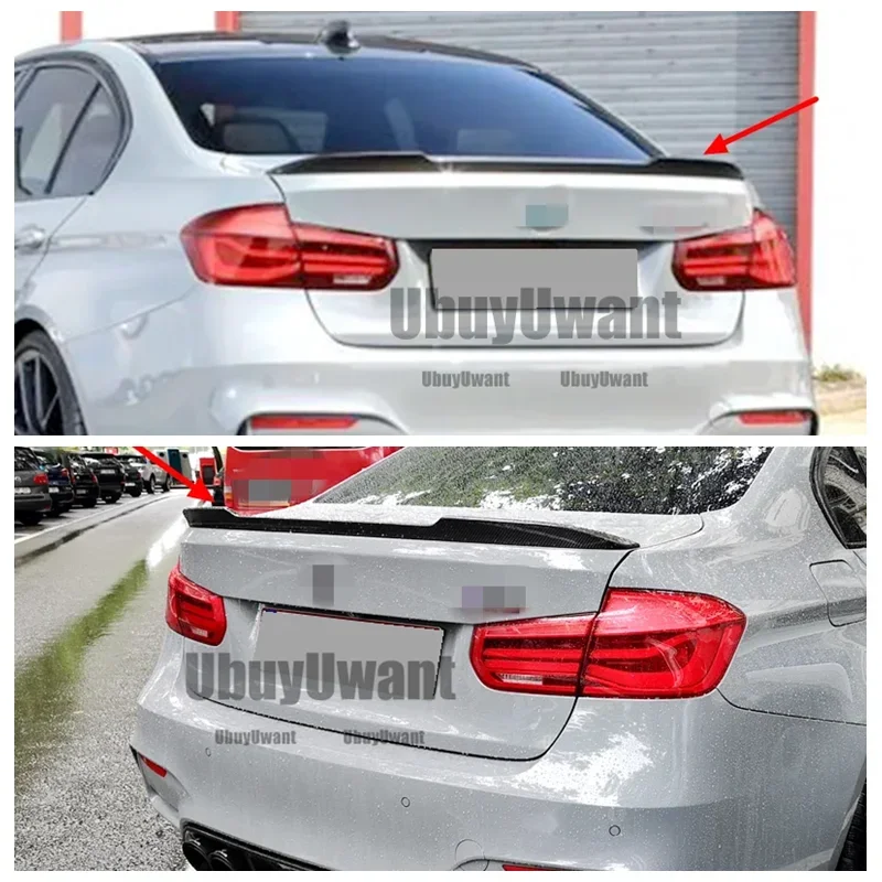 For BMW F30 F35 3 Series Sedan & F80 M3 Real Carbon Fiber Trunk Car Spoiler Wing 2013-2018 CS Style Rear Wing Spoiler Lip