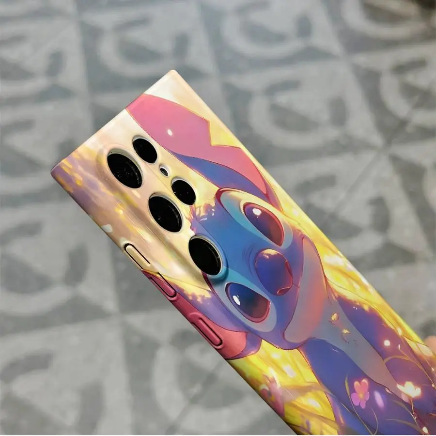 غرزة لطيف الفن الصلب غطاء الهاتف حقيبة لهاتف سامسونج غالاكسي S25 + S23 FE S20 S25 Ultra S24 + نوت 20 S21 S24 Plus S22