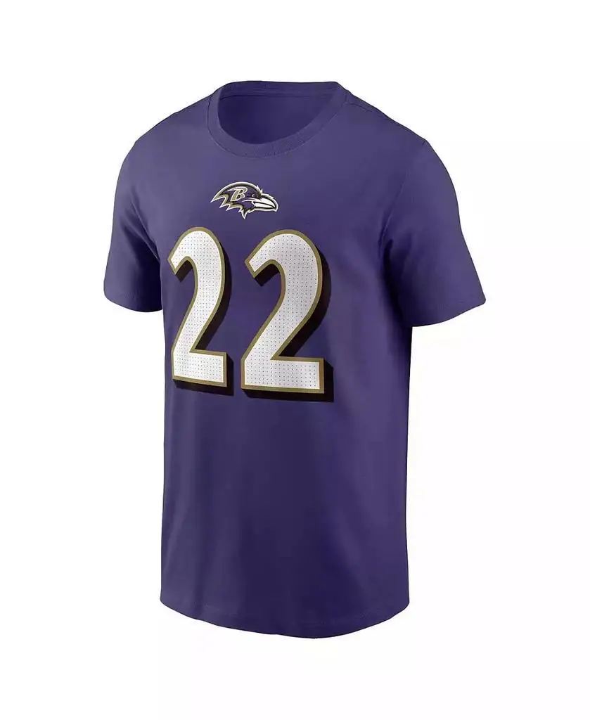 Nike | Men's Derrick Henry Purple Baltimore Ravens Player Name Number T-Shirt