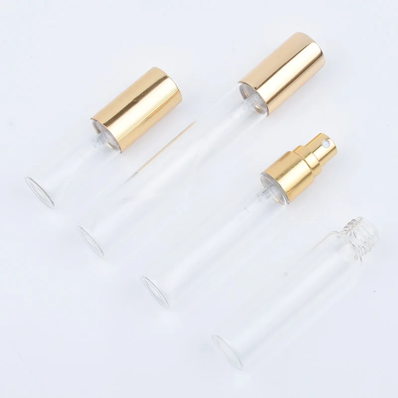 ขวดสเปรย์แก้วใสขนาด5มล. 10มล. 15มล. ขวดสเปรย์อลูมิเนียมสีสันสดใสขวดน้ำหอมสำหรับเดินทาง