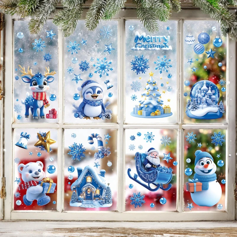 Novo Adesivo Estático de Natal - Snowflake Window Decal avaliação e preço