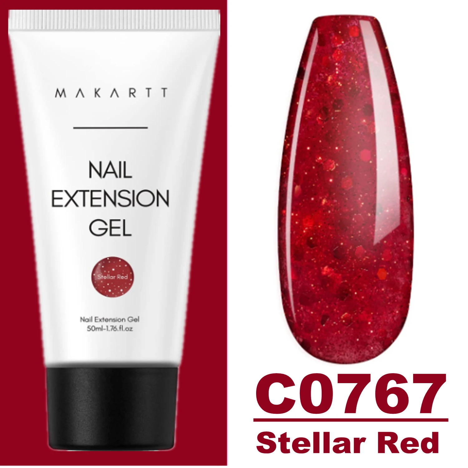 Makartt Poly Nagelverlengingsgel 50ML Roze Transparant Wit Blauw Acryl Nagelgel Trendy Nagelkunst Design Franse Manicure Voor Beginners