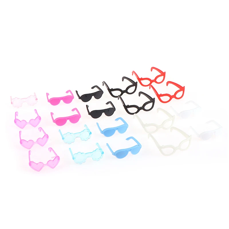 20Pcs Doll Glasses Dollhouse Miniature Colourful Glasses Eyewear Cool Eyeglasses Doll Decor Accessories Toy Random Color