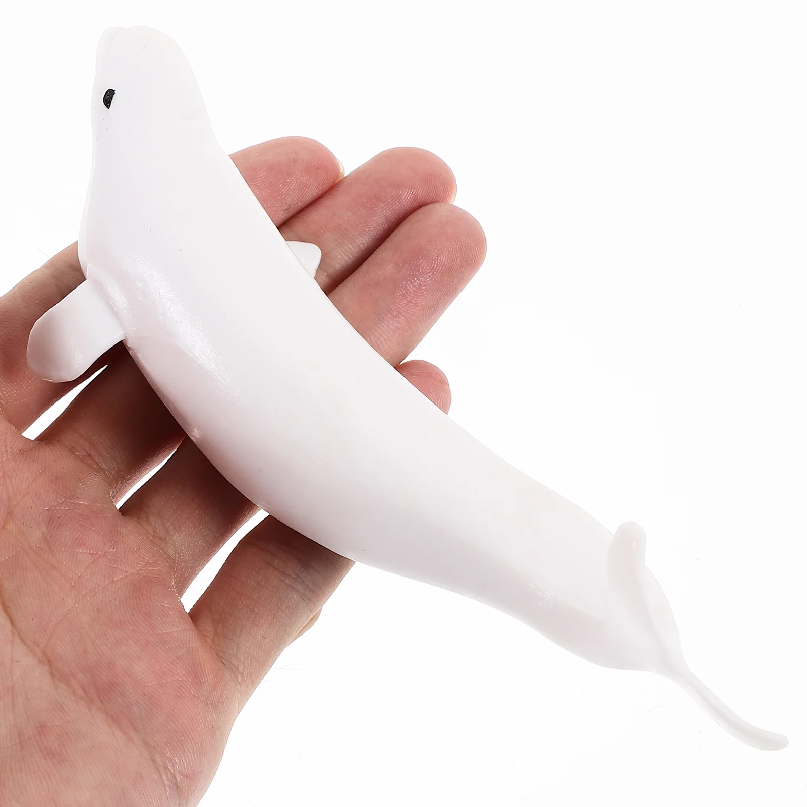 Beluga Model Toy Small Whale Decoration Figurine Simulation Animal Lifelike Figure Recognition