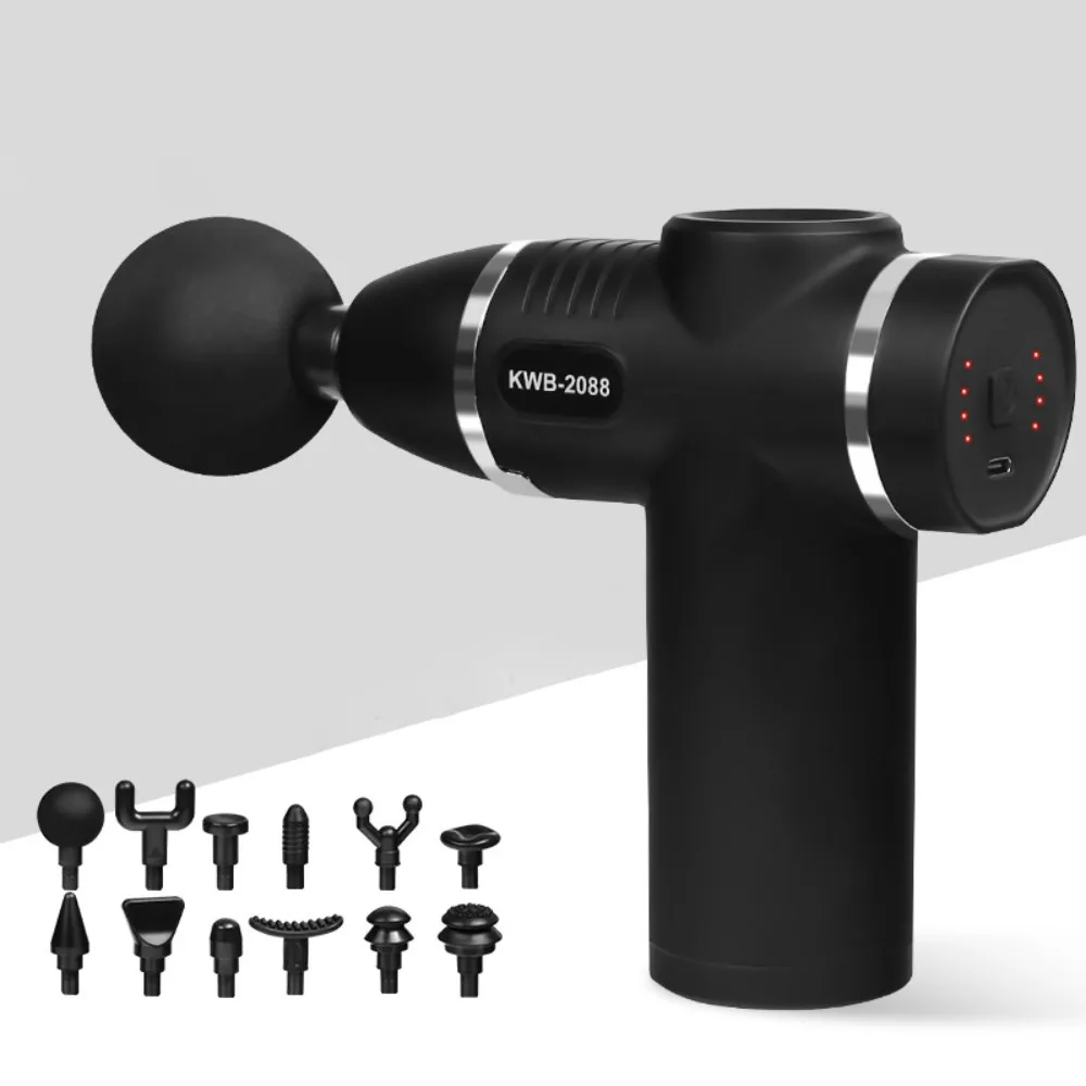 

Горячий массажер для фасции с 12 головками, 32 скорости, мини-массажер для тела, ЖК-дисплей, массажная машина для расслабления мышц и шеи