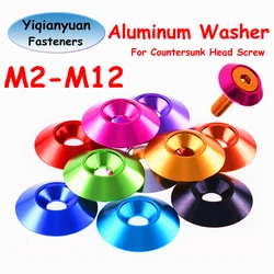 2 pz-10 pz M2 M2.5 M3 M4 M5 M6 M8 M10 M12 rondelle in lega di alluminio per vite a testa svasata guarnizione Multicolor RC accessori auto